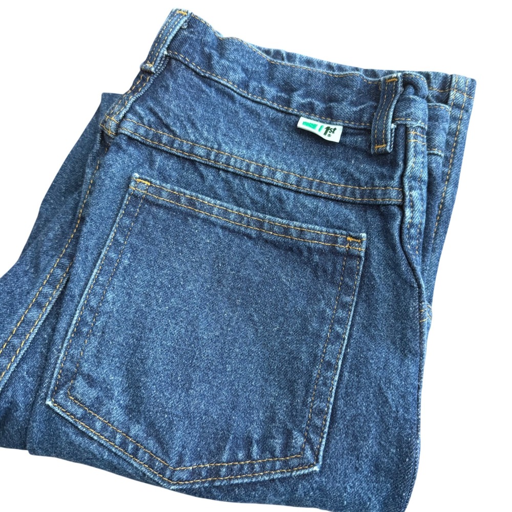 UniFirst‎ Men's Dark Wash Denim Jeans 32x32 Cotton Workwear